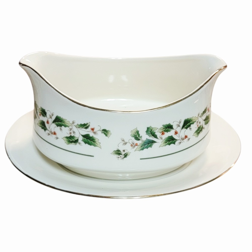 Vintage A Season of Wonder Gravy Boat w Underplate Fine China Japan - Picture 2 of 5